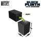Laquered Black MDF Wood Display Block (3x3cm, height 5cm)