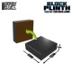 Black MDF Wood Square Display Block Plinth (10x10cm, Height: 4cm)