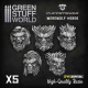 Puppetswar Werewolf Heads for 28/32mm Wargame Miniatures
