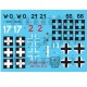 Decals for 1/72 Messerschmitt Bf 109 G-6 HAF W02/066, red 2, Luftwaffe white 17)