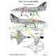 Australian RAN Decal for 1/72 TA-4G Skyhawk VC-724 SQN 1970s (Blue tail / yellow flash)