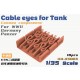 1/35 WWII German Panzer Tank Common Components Cable Eyes