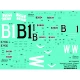 1/32 Sopwith F.1 Camel Clerget Stencils for Wingnut Wings kits (water-slide decals)