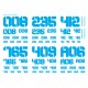 EXP Decal Number 01 Sky Blue 