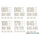 MCN Decals - Alphabet Number Light Grey (1 sheet)