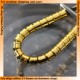 Gold Metal Pipes (Diameter: Outer - 4.0mm, Inner - 2.6mm, Length: 3.5mm) 20pcs