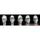 1/35 5x Heads with 1st Pattern SS Utility Camouflage Peaked Caps