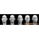 1/35 5x More European Bald Heads (Add hairstyle or Headgear as desired)