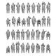 1/144 WWII Royal Navy Warships 36 Figures Type #1