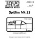 1/72 Spitfire Mk.22 Vacuum Form Canopy 