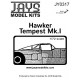 1/72 Hawker Tempest Mk.1 Vacuum Form Canopy 