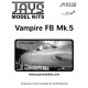 1/72 Vampire FB Mk.5 Vacuum Form Canopy