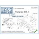 1/72 de Havilland Vampire FB.5 (Lite) Triple Pack