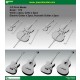 1/72 Violin (2pcs), Cello (2pcs), Electric Guitar (2pcs) & Acoustic Guitar (2pcs)