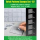 Brick Pattern Stamps Set #02 (11mm x 11mm, 5 different pattern)