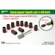 Sand Paper Bands Set (#40 Grit, 10pcs) w/Drum Mandrel