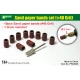 Sand Paper Bands Set (#40 Grit, 10pcs) w/Drum Mandrel