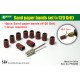Sand Paper Bands Set (#120 Grit, 10pcs) w/Drum Mandrel