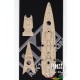 Wooden Deck for 1/700 German Bismarck for Trumpeter kit