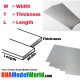 Aluminum Sheet - T: 0.81mm, W: 101.6mm, L: 254mm