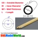 Small Round Brass Tubes Set #Soft (3pcs, 3 sizes, L: 304.8mm)