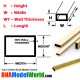 Rectangular Brass Tube - W: 4.76mm, H: 2.38mm, WT: 0.3556mm, L: 304.8mm