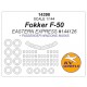 1/144 Fokker F-50 Passenger Windows and Wheels Masks for Eastern Express 144126