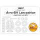 1/144 Avro 691 Lancastrian Masks for Amodel #1462 (canopies and wheels)