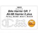 1/144 BAe Harrier GR. 7 / AV-8B Harrier II Masks for Revell w/Wheels Masks