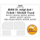 1/35 GE MAN 5t. milgl 4x4 / 7t milgl 6x6 / 10t. milgl 8x8 Truck Window Masks for Revell