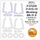 1/48 P-51D / K / D-15 Mustang Mk.IV A Masks for ICM (Double sided) w/Wheels Masks