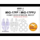 1/48 MiG-17F/PF/PFU Double-sided Masking for HobbyBoss #80334, #80336, #80337