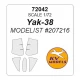 1/72 Yak-38 Masking for Modelist kits
