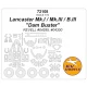 1/72 Lancaster Mk.I/III/B.III Dambusters Masking w/Wheels Masks for Revell kits