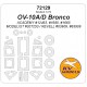 1/72 OV-10A/D Bronco Masking for Academy/Modelist/Revell kits