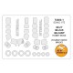 1/72 Mi-2T/US/URP Double sided Masking w/Wheels Masks for HobbyBoss kits
