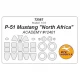 1/72 P-51 Mustang "North Africa" Masking for Academy #12401