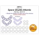 1/72 Space Shuttle Atlantis Paint Masking for Revell #04733 (Double-sided)
