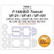 1/72 F-14A/B/D Tomcat / VF-31/VF-41/VF-101 Double-sided Masks for Great Wall Hobby kits
