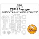 1/72 TBF-1 AVENGER Masking for Academy #12452/Modelist #207267