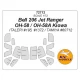 1/72 Bell 206 Jet Ranger/OH-58/OH-58A Kiowa Masking for Italeri #195, #1372/Tamiya #60712
