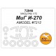 1/72 MiG I-270 Masking w/Wheels Masks for A-Model #7212 kits
