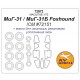 1/72 MiG-31/31B Foxhound Rubber Seals Disks and Wheels Masking for ICM #72151