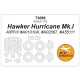 1/72 Hawker Hurricane Mk.I Masking for Airfix #A01010A/A02067/A55111