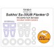 1/72 Su-33Ub Flanker D Double Sided Masking for Trumpeter #01669