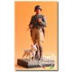 1/16 US General "George S. Patton" & Bull Terrier Dog "Willie" with Base