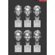 1/35 Bare Heads Set No.2 (6pcs)