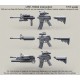 1/16 US Army M4 Carbine Easy Kit (3 guns)