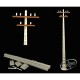 1/35 Electric Concrete Pole (height: 20cm)