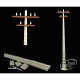 1/35 Electric Concrete Pole (height: 20cm)
